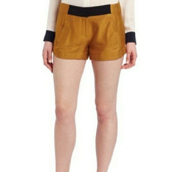 BCBG MUSTARD COLOR TUXEDO SHORT - Picture 3 of 3